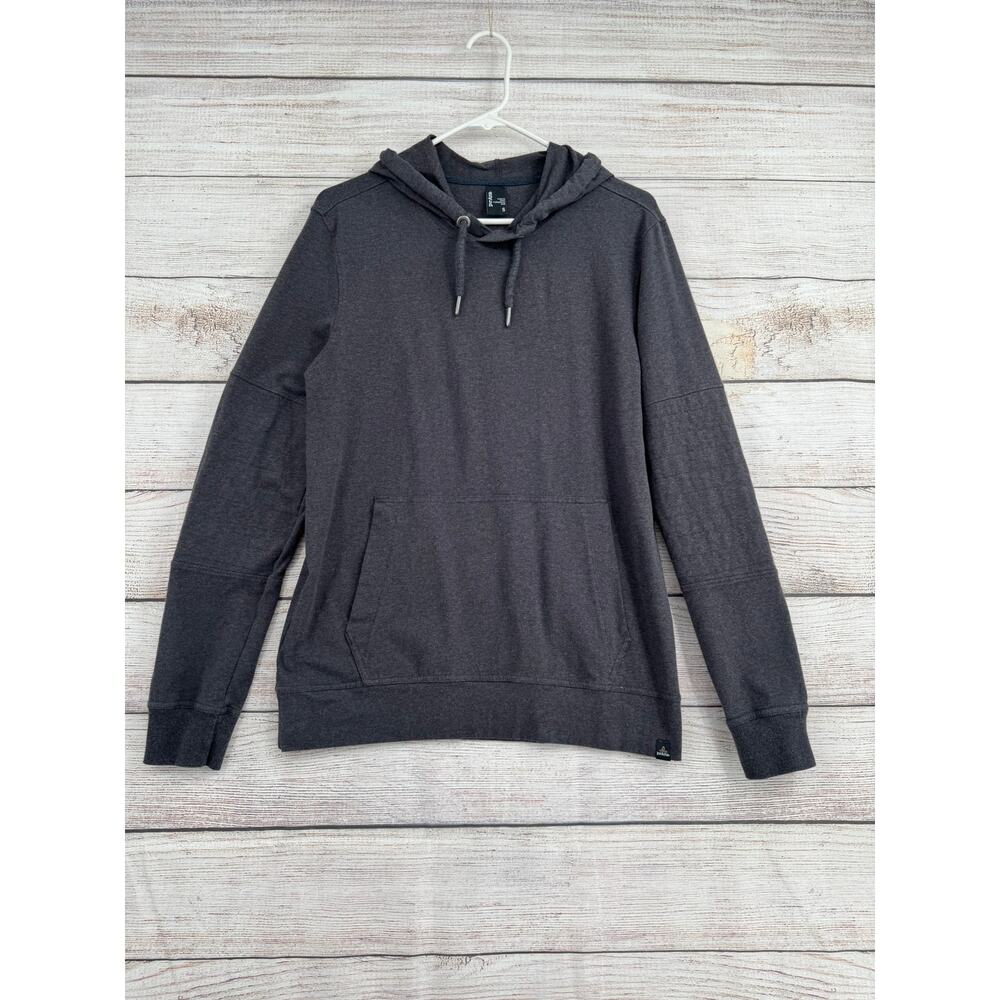 prAna Breathe Hoodie Sweatshirt Mens Small Gray Stretch Organic